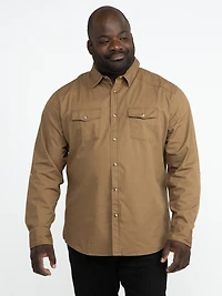 Men's Solid Washed Poplin Shirt