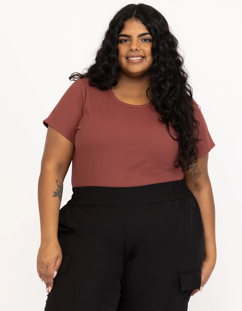 Women's Crew Neck Rib Tee