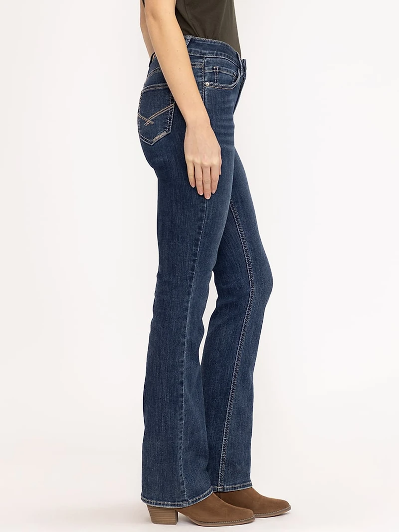 Women's Medium Dark Wash Baby Boot Jeans