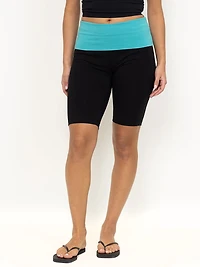 Women's Fold Over Waist Bike Short