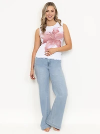 Women's Hibiscus Mesh Tank