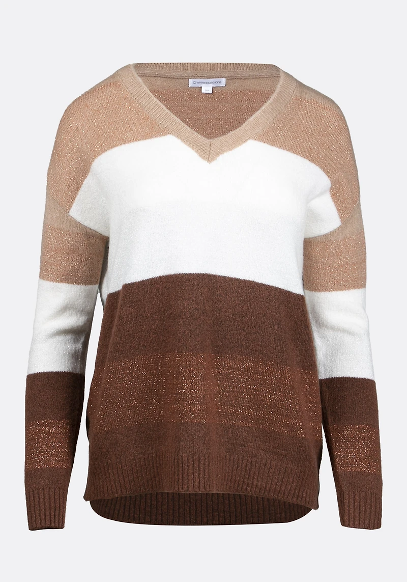 Women's Shimmer Stripe Sweater