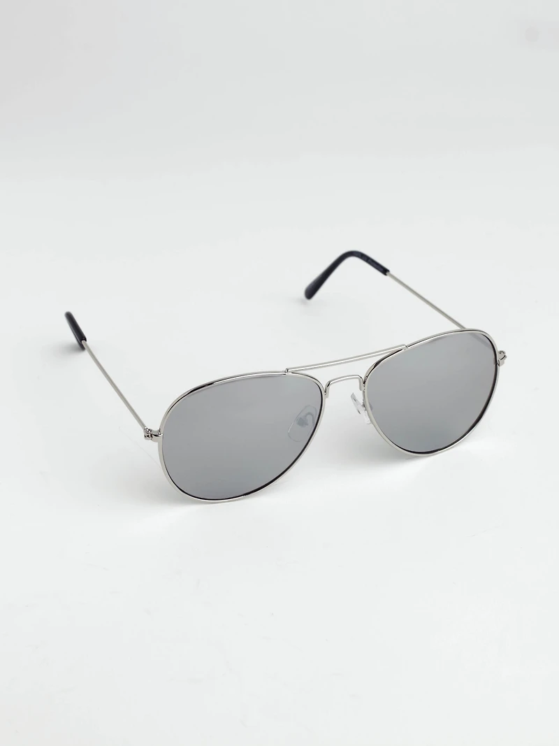 Men's Chrome Frame Sunglasses