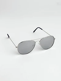 Men's Chrome Frame Sunglasses