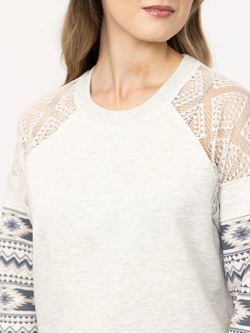 Women's Geo Sleeve Sweatshirt
