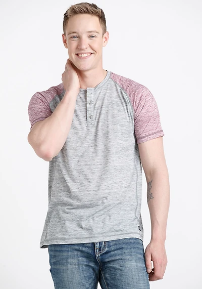 Men's Raglan Henley Tee
