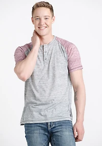 Men's Raglan Henley Tee