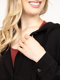Women's Button Front Hooded Shirt