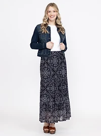 Women's Bandana Mesh Maxi Skirt