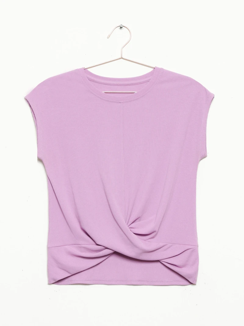Women's Rib Twist Front Tee