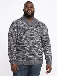 Men's Space Dye Shawl Sweater