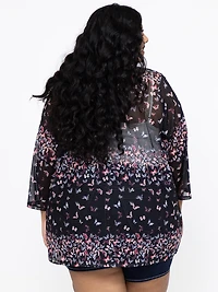 Women's Butterfly Mesh Cardigan