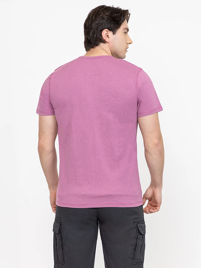 Men's Overdye Notch Henley Tee