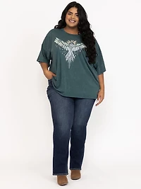 Women's Washed Eagle Oversized Tee