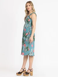 Women's Smocked Button Front Dress