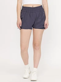 Women's Ruched Hybrid 2-in-1 Shorts
