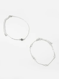 Women's Snowflake Chain Bracelet Set
