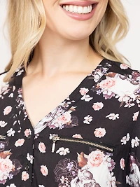 Women's Skull Floral Blouse