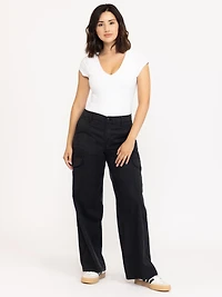 Women's Drapey Wide Leg Cargo Pant