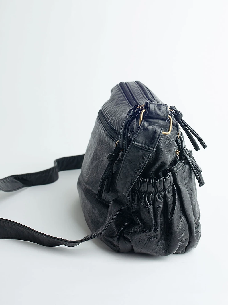 Women's Washed PU Crossbody Bag