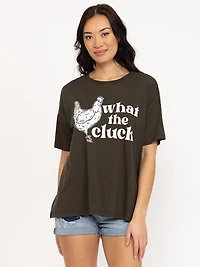 Women's What The Cluck Oversized Tee