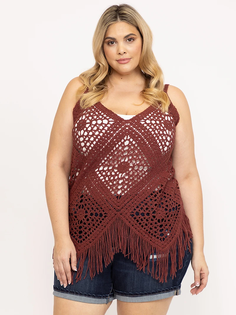 Women's Crochet Sweater Tank