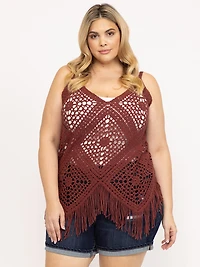 Women's Crochet Sweater Tank