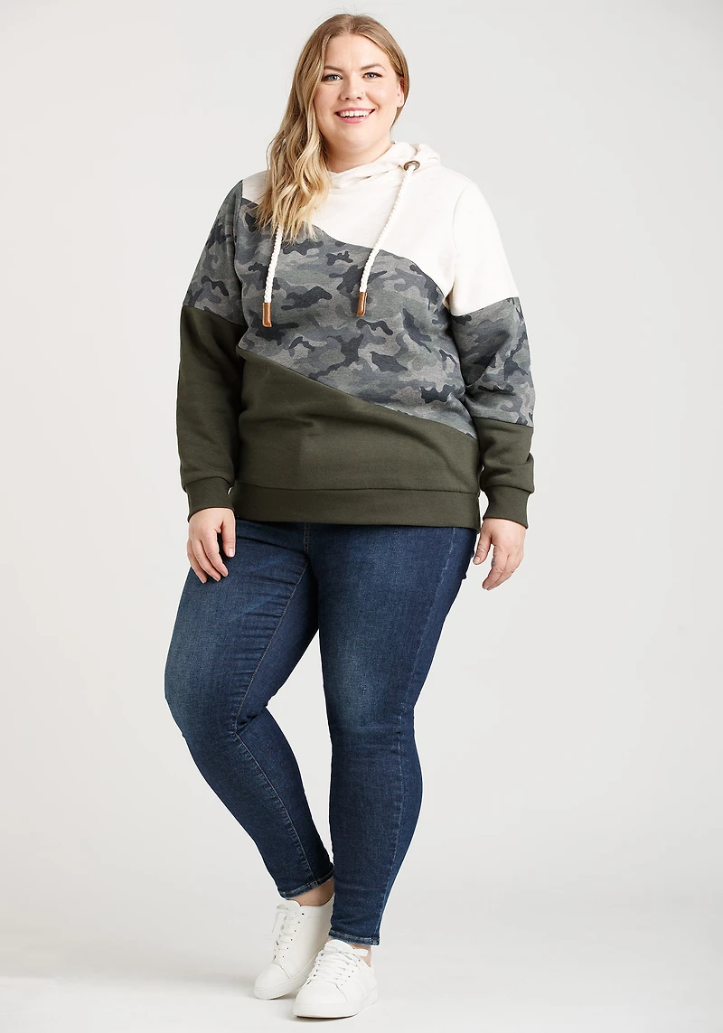 Women's Camo Colour Block Hoodie