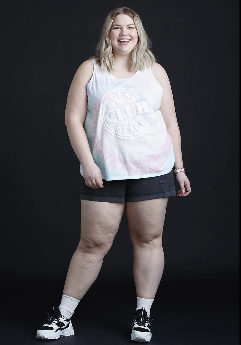 Women's Tie Dye Double Scoop Tank