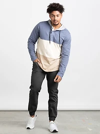 Men's Henley Hooded Shirt