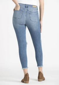 Women's Knee Hole Crop Skinny Jeans