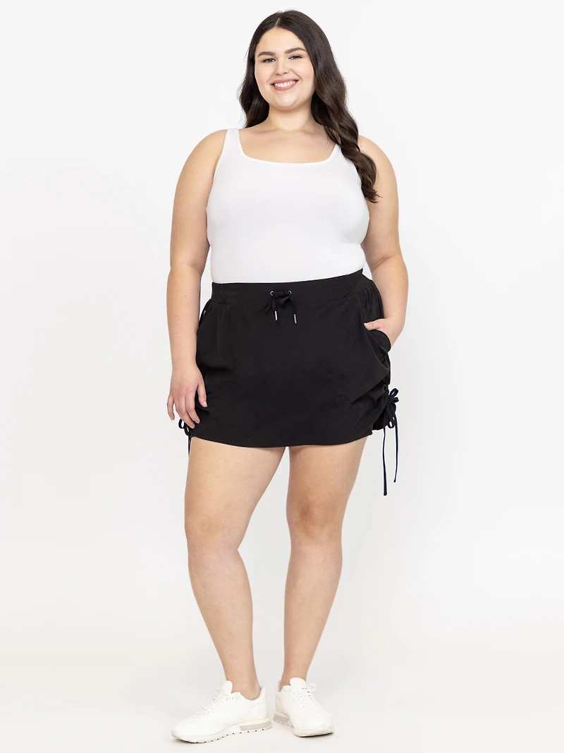 Women's Ruched Hybrid Skort