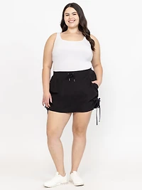 Women's Ruched Hybrid Skort