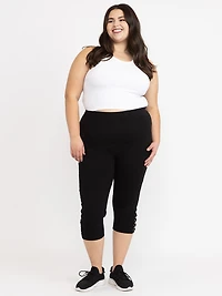 Women's Mesh Insert Capri Legging