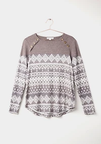 Women's Geo Print Top