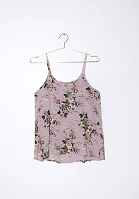 Women's Floral Lace Up Tank