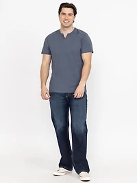 Men's Overdye Notch Henley Tee