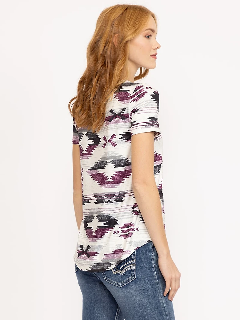 Women's Geometric Crew Neck Tee