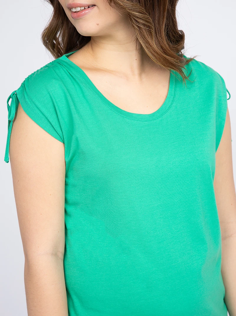 Women's Cap Sleeve Tee with Ties