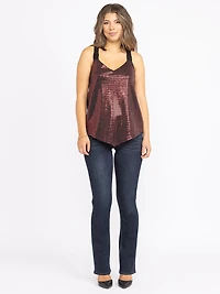 Women's Sequin Handkerchief Tank
