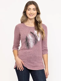 Women's Foil Feather Top