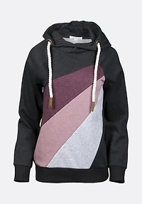 Women's Colour Block Popover Hoodie
