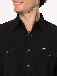 Men's Black Denim Shirt
