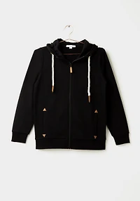 Women's Solid Zip Hoodie