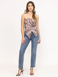 Women's Swirl Print Tube Top