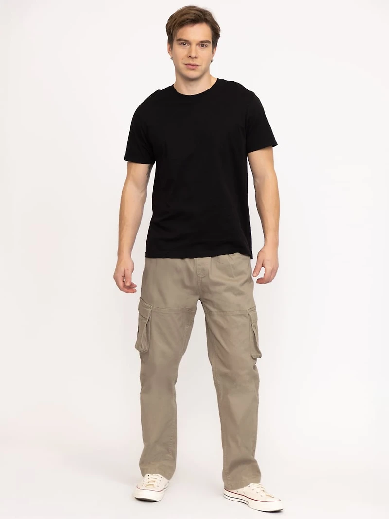DNM WORKS Men's Khaki Cargo Sneaker Pant