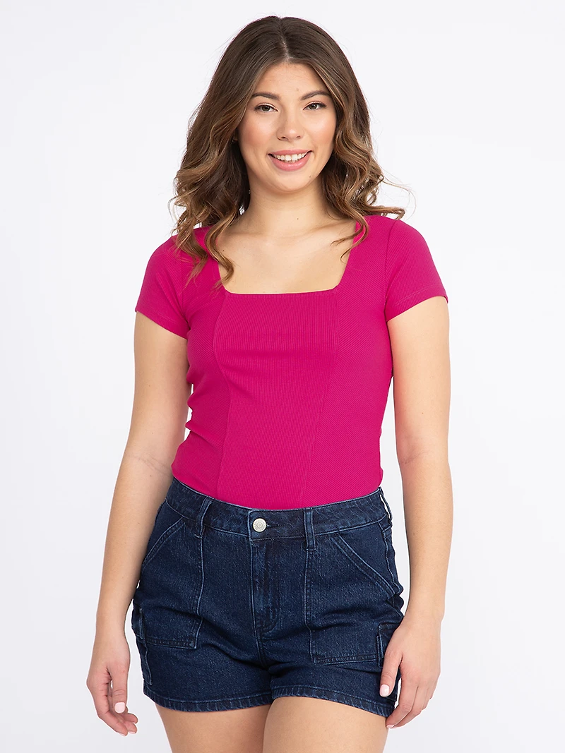 Women's Rib Corset Tee