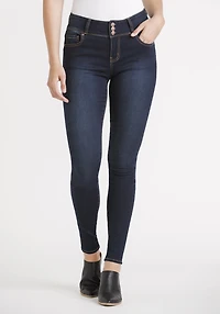 Women's Button Waist Skinny Jeans