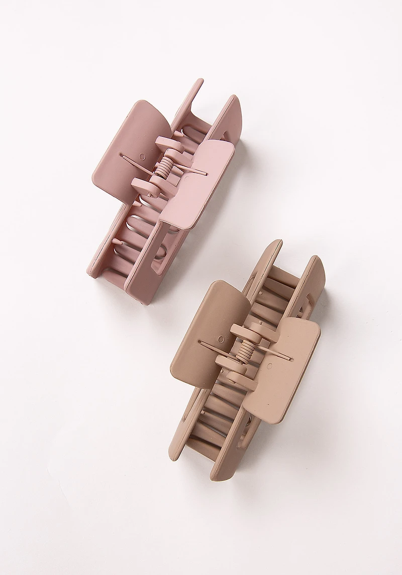 2pk Square Claw Clip