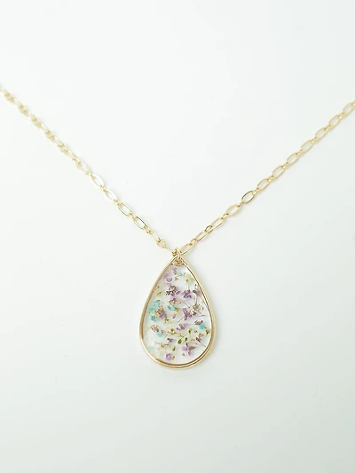 Women's Pressed Flower Necklace
